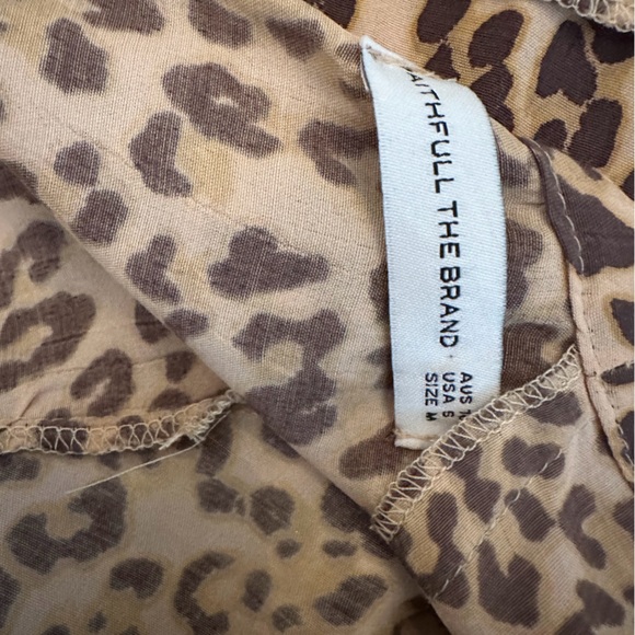 Rare Anthropologie Faithful the Brand Cheetah Billie Dress - Picture 7 of 11